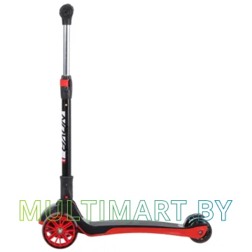 Самокат Novatrack RainBow Basic Black 120BB.RAINBOW.BRD20 (черный/красный, 2020) картинка 3